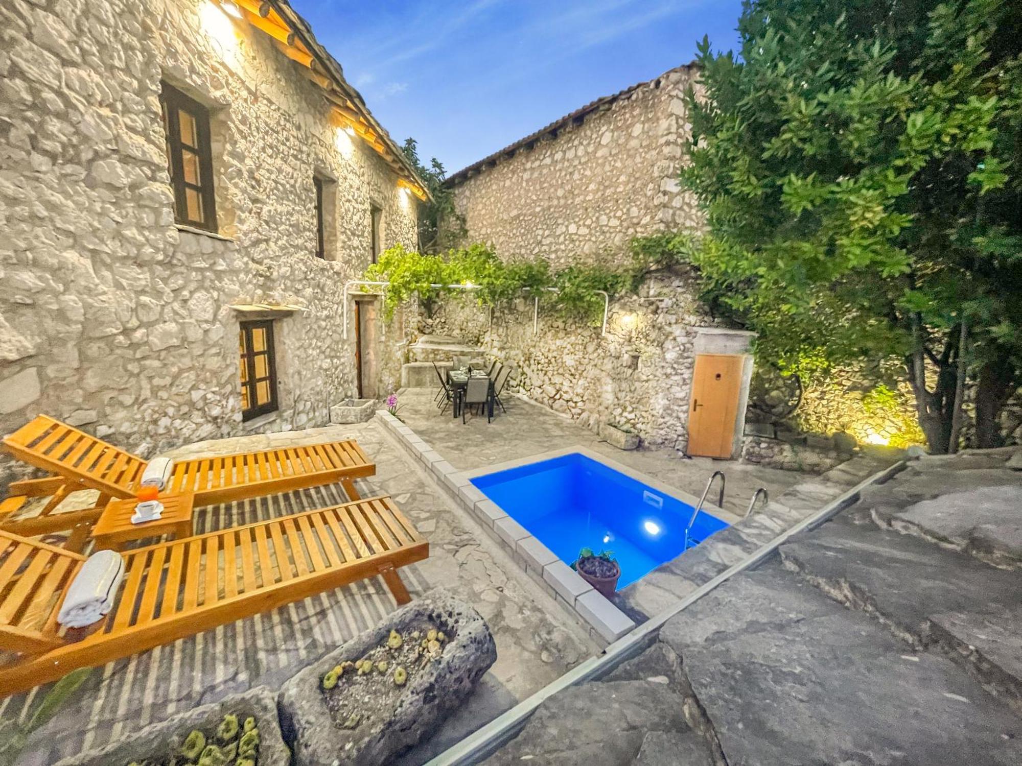 Villa Historic Pocitelj With Pool And Incredible Views On The River And Landmarks Kültér fotó